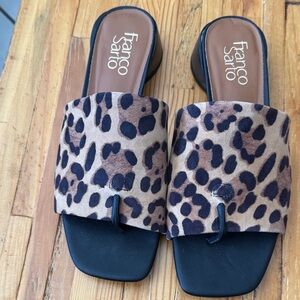 Franco Sarto Animal Print Slide Sandals Sz 7